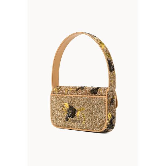 NEW STAUD women's tommy beaded shoulder bag in vintage floral - Picture 2 of 7
